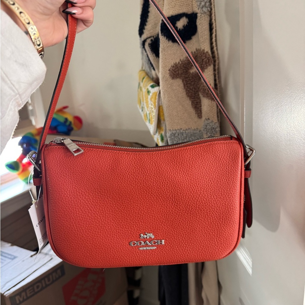 Limited edition Coach Orange Leather Shoulder Bag
